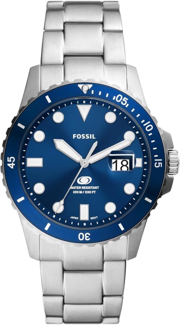 Fossil Men's Blue Quartz Stainless Steel Three-Hand Watch