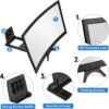 16 Inch Screen Magnifier, 3D Magnifier Projector Screen, Foldable Phone Stand with Curved Screen Amplifier – Compatible with All Smartphones