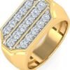 1 Carat Men's Diamond Wedding Band Ring in 14K Gold (I1-I2 Clarity)