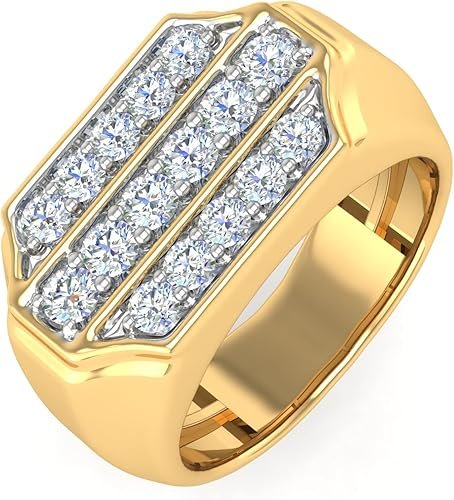 1 Carat Men's Diamond Wedding Band Ring in 14K Gold (I1-I2 Clarity)