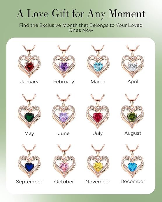 S925 Sterling Silver Necklace for Women, Wife Jewelry Rose Gold, Mom Birthday Valentines Mothers Day Gifts, Girlfriend Necklaces, Daughter Heart Jewel, Anniversary for Her