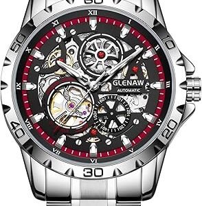 Automatic Watches for Men - Mechanical Self-Winding,Skeleton Dial, 30 ATM Waterproof, with Stainless Steel Band,Wrist Watch - Men's Stylish Gift