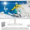 HP 2025 New 22 Inch All-in-One Desktop Computer • 12GB RAM • 256GB PCIe SSD • Intel CPU • Ultra-Quiet Design • Microsoft Office Trial • Wi-Fi 6 • White KB & Mouse • WOWPC Recovery USB • Windows 11