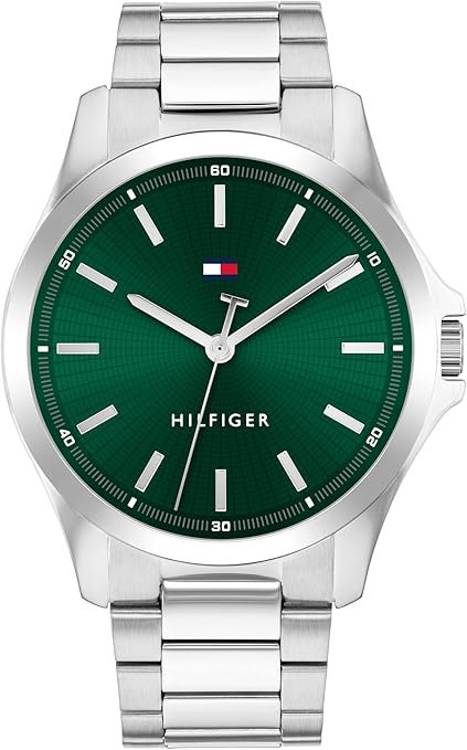 Tommy Hilfiger Men's 3H Quartz Watch, Stainless Steel Bracelet, Water Resistant 3 ATM, Modern and Stylish Timepiece