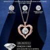 Beam & Bask 2-3 Ct Moissanite Heart Necklaces for Women, 18K Gold finish Romantic Pendant for Anniversary Birthday, 925 Sterling Silver Jewelry for Wife Girlfriend Mom Her