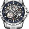 Automatic Watches for Men - Mechanical Self-Winding,Skeleton Dial, 30 ATM Waterproof, with Stainless Steel Band,Wrist Watch - Men's Stylish Gift