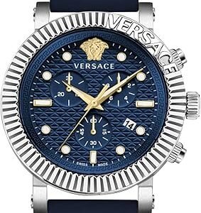 Versace V-Chrono Classic Collection Luxury Mens Watch Timepiece