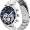 Tommy Hilfiger Men's Multifunction Quartz Watch – Classic Roman Numerals, Open-Heart Dial, Modern Dress Watch, Gift for Him
