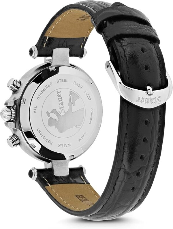 817oLlTLL6L._AC_SX625_ Stauer Noire Automatic Watch for Men – Vintage Style Black Watch – Genuine Crocodile-Embossed Leather Watch Bands – Stainless Steel Watch Case – Elegant Present for Men