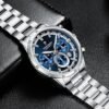 Mens Watches Luxury Quartz Waterproof Chronograph Wrist Watches for Men Stainless Steel Case