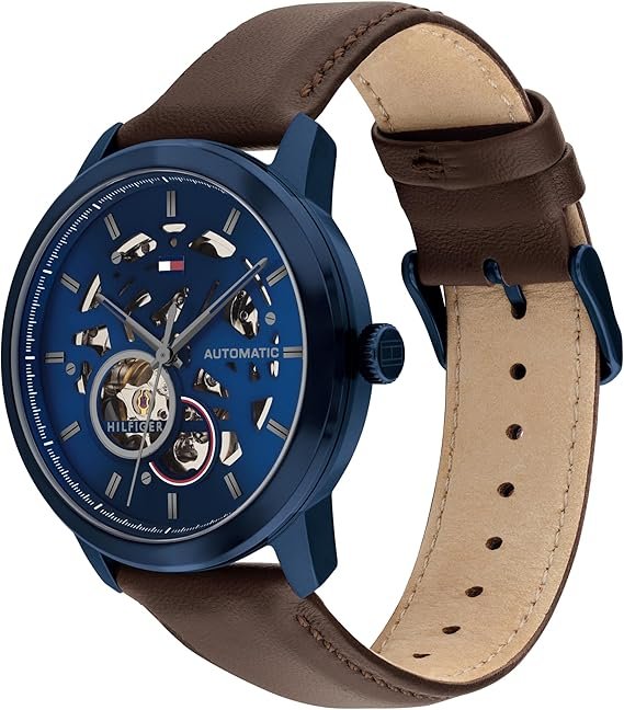 Tommy Hilfiger Men's Automatic Watch – Stainless Steel, 5 ATM Water Resistant, Modern Stylish Timepiece