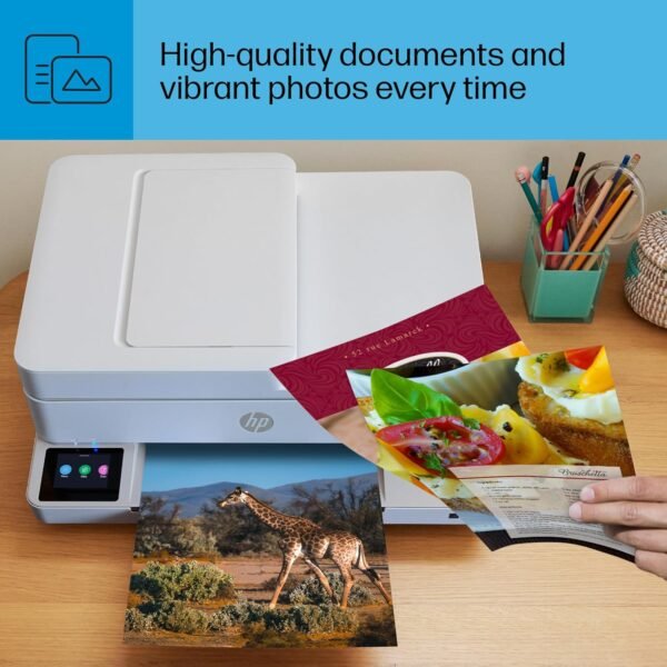HP Envy 6555e Wireless All-in-One Color Inkjet Printer, Print, scan, Copy, Duplex Printing Best-for-Home, 3 month Instant Ink trial included