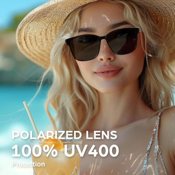 Smart Glasses - Bluetooth Audio Sunglasses with Polarized Lenses - Wireless Headphones, Hands-Free Calling, UV Protection