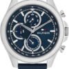 Tommy Hilfiger Men's Multifunction Quartz Watch – 46mm Stainless Steel Case, Racing-Inspired Design, 5 ATM Water Resistant, Elegant Modern Timepiece, Gift for Him