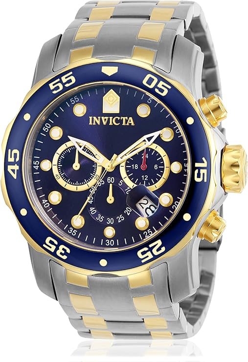 Invicta Men's Pro Diver Scuba 48mm Two Tone Stainless Steel Chronograph Quartz Watch