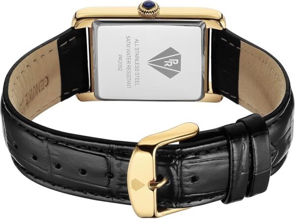 PIERRE RICHARDSON PR2091 Men’s Luxury Watch – Stainless Steel Quartz Watch, 5ATM Water Resistant, Scratch-Resistant Sapphire Crystal Glass, Leather Strap, Reloj para Hombres