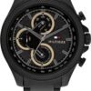 Tommy Hilfiger Men's Multifunction Quartz Watch – 46mm Stainless Steel Case, Racing-Inspired Design, 5 ATM Water Resistant, Elegant Modern Timepiece, Gift for Him