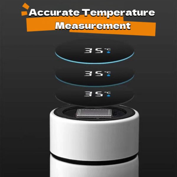 ntelligent Outdoor 500ml Stainless Steel Water Bottle Smart Thermo Reminder with LED Display Screen for Travel and Mugs