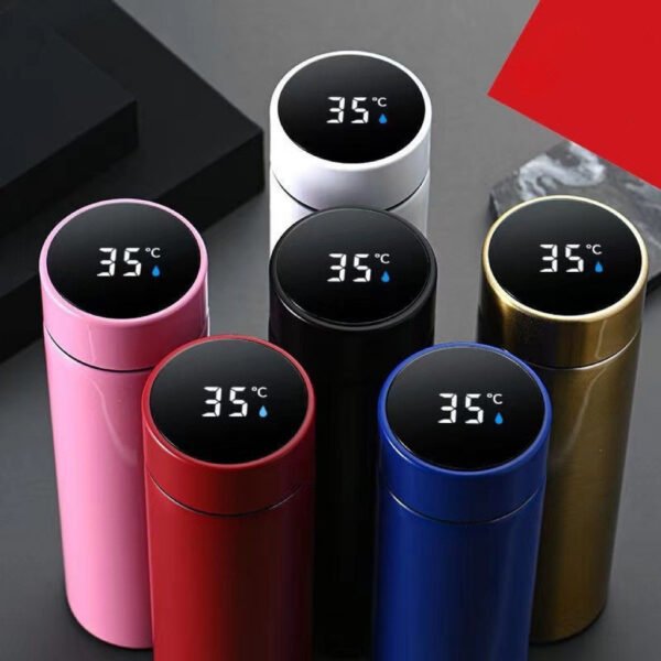 ntelligent Outdoor 500ml Stainless Steel Water Bottle Smart Thermo Reminder with LED Display Screen for Travel and Mugs