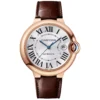 Cartier Ballon Bleu De Cartier Men'S Leather Strap