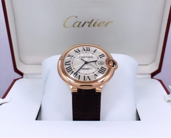 Cartier Ballon Bleu De Cartier Men'S Leather Strap