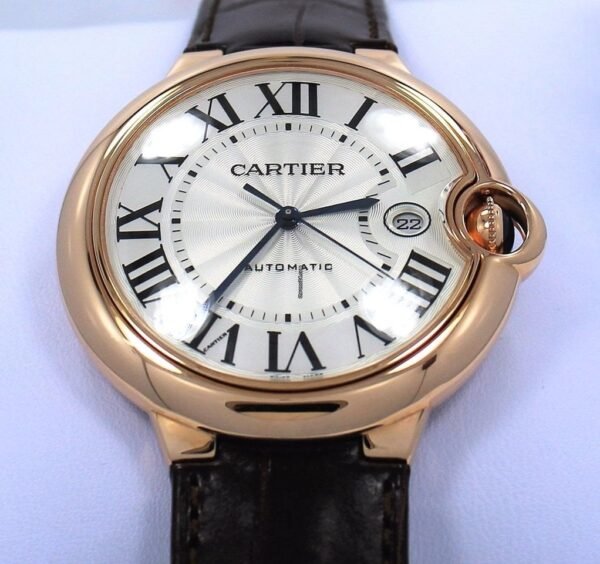 Cartier Ballon Bleu De Cartier Men'S Leather Strap