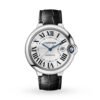 Cartier Ballon Bleu De Cartier Watch, 42 Mm, Steel, Leather Wsbb0026