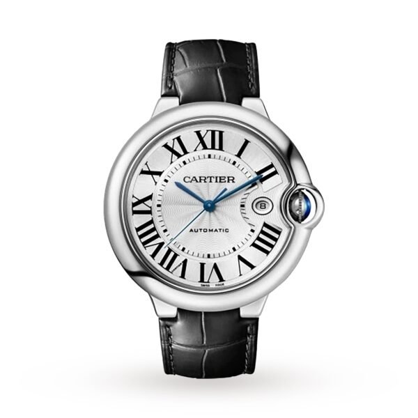 Cartier Ballon Bleu De Cartier Watch, 42 Mm, Steel, Leather Wsbb0026