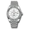 The Rolex Sky-Dweller 42mm (model 326934) with a White Index dial and Jubilee bracelet watch.
