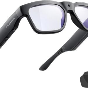 Smart Glasses with Full HD Camera & Open Ear Bluetooth Speaker Headphone,Built in Memory,for Men Women