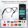 Vital Smart Glasses for Men & Women, Real-Time Translation & Voice Assistant, 140+ Languages, Hands-Free Calls & Music, Photo Text Translation, Ultra-Light 25g Design, Voice Assistant