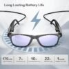 Vital Smart Glasses for Men & Women, Real-Time Translation & Voice Assistant, 140+ Languages, Hands-Free Calls & Music, Photo Text Translation, Ultra-Light 25g Design, Voice Assistant