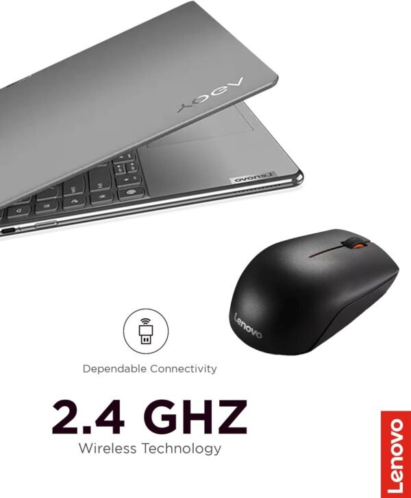 61B+-x2w86L._AC_SL1500_ Lenovo 300 Wireless Mouse – Computer Mouse for PC, Laptop with Windows – Ambidextrous Design – 2.4 GHz Nano USB Receiver – 12 Month Battery Life