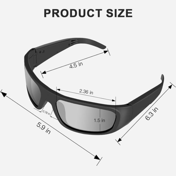 Smart Glasses,Polarized Sunglasses with Bluetooth Speaker,Athletic/Outdoor UV Protection and Voice Control,Unisex(Grey Lens)