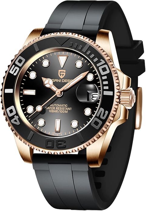 Pagani Design PD Men's Automatic Watch - Japanese Movement, 100M Waterproof, Stainless Steel, Sapphire Glass, Rotating Bezel Yacht Wristwatch