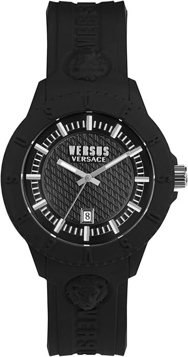 61O16RUcp1L._AC_SY695_ Versus Versace Mens Tokyo. Sporty Fashion Watch with Date Function. Adjustable Silicone Strap. Includes Travel Gift Pouch.