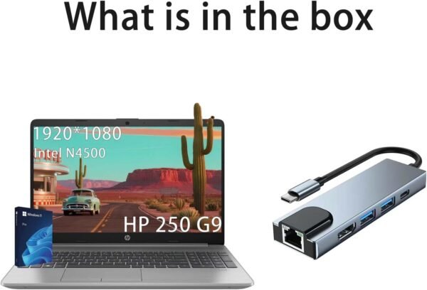 HP 250 G9 Business Student Laptop, Back to School Limited Edition, 15.6” FHD Display, Intel Dual Core, up to 2.80 GHz, 16GB RAM, 1TB SSD, Wi-Fi6, Webam, Windows 11 Pro, with Hub