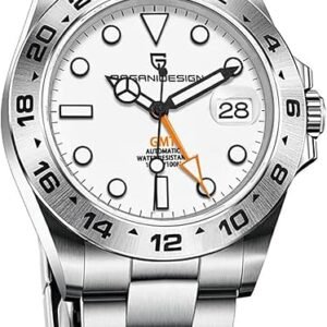 PAGRNE DESIGN Pagani Design Watches for Men Japanese NH34 Automatic GMT Watches Mechanical 40mm Stainless Steel Sapphire Mirror 10Bar Dive Watch 1762