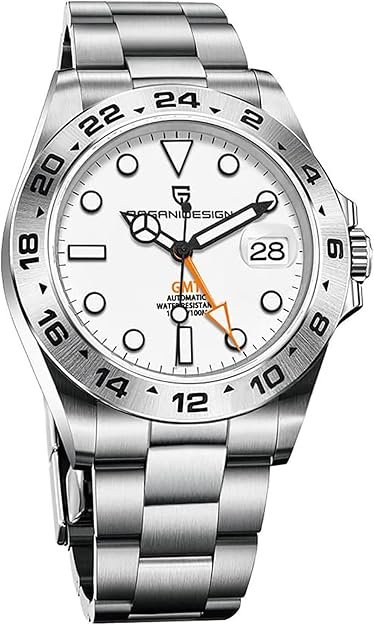 PAGRNE DESIGN Pagani Design Watches for Men Japanese NH34 Automatic GMT Watches Mechanical 40mm Stainless Steel Sapphire Mirror 10Bar Dive Watch 1762