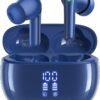 Wireless Earbuds, Bluetooth Ear Buds Headphones, 40H Long Playtime, Stereo Deep Bass, LED Power Display, IPX7, Lightweight in Ear Earphone with Mic for iPhone Android Phone