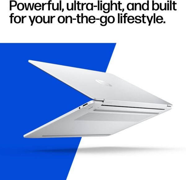 HP OmniBook 5 14 inch Next Gen AI PC, OLED Display, Snapdragon X Plus X1P-42-100, 16 GB RAM, 1 TB SSD, Qualcomm Adreno GPU, Windows 11 Home, Copilot+ PC, Glacier Silver, 14-he0099nr