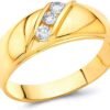 Mens 14k Yellow Gold Wedding Band