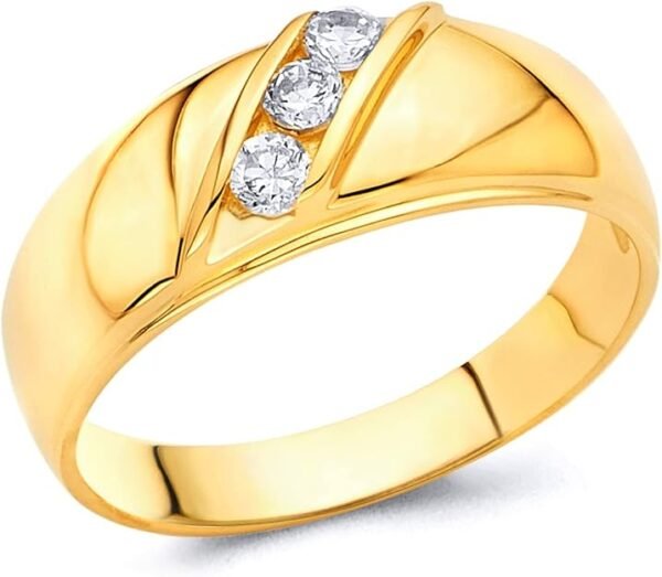Mens 14k Yellow Gold Wedding Band
