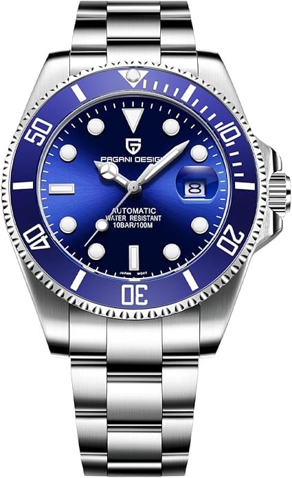61iMAbPF5YL._AC_SY695_ Watches for Men Pagani Design 42MM Automatic Watch Mechanical Stainless Steel Waterproof Diving Watch