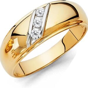 Mens 14k Yellow Gold Wedding Band