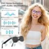 Vital Smart Glasses for Men & Women, Real-Time Translation & Voice Assistant, 140+ Languages, Hands-Free Calls & Music, Photo Text Translation, Ultra-Light 25g Design, Voice Assistant