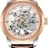 Pagani Design Classic Fashion Men's Skeleton Automatic Mechanical Watch Leather Strap Stainless Steel Self-Winding Waterproof Business Analogue Sports Wristwatch