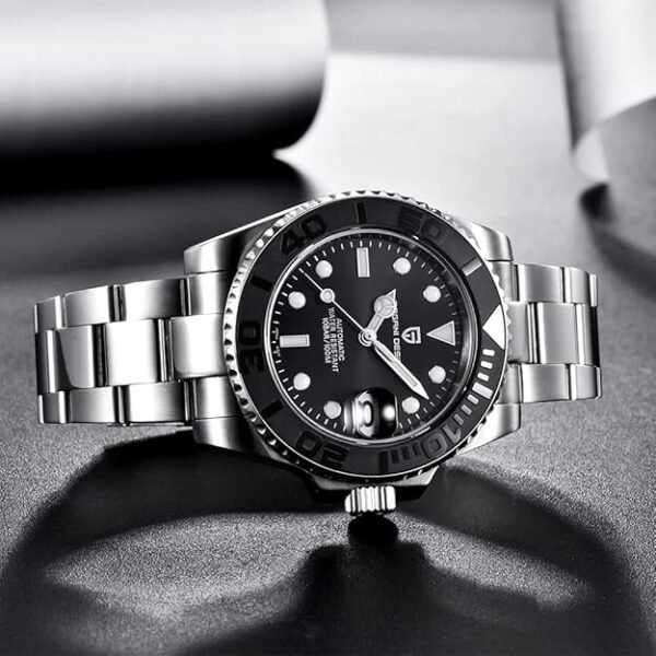 Pagani Design PD Men's Automatic Watch - Japanese Movement, 100M Waterproof, Stainless Steel, Sapphire Glass, Rotating Bezel Yacht Wristwatch