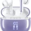 Wireless Earbuds, Bluetooth Ear Buds Headphones, 40H Long Playtime, Stereo Deep Bass, LED Power Display, IPX7, Lightweight in Ear Earphone with Mic for iPhone Android Phone