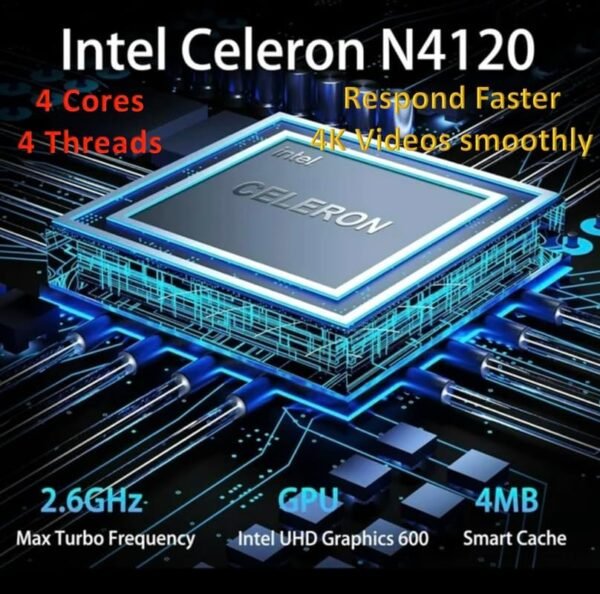 HP 2024 14" Laptop Notebook Thin Light for Students Business, Quad-Core Intel N4120, 4GB RAM, 128GB (64GB eMMC+ 64GB Card), 1 Year Office 365, Webcam, WiFi, Windows 11S, HubxcelAccessory White